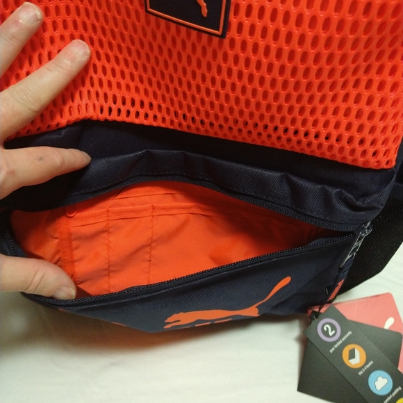 Last one**Puma Orange and Blue Mesh Backpack - Picture 8 of 8